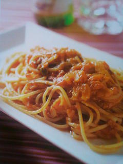 長ねぎとセロリのスパゲッティ